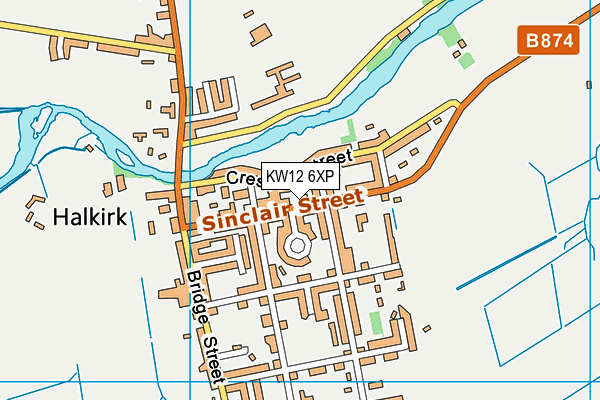 KW12 6XP map - OS VectorMap District (Ordnance Survey)