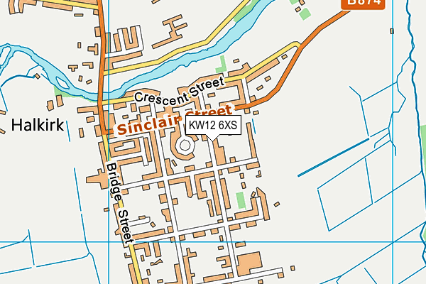 KW12 6XS map - OS VectorMap District (Ordnance Survey)