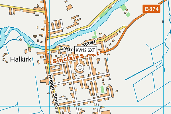 KW12 6XT map - OS VectorMap District (Ordnance Survey)