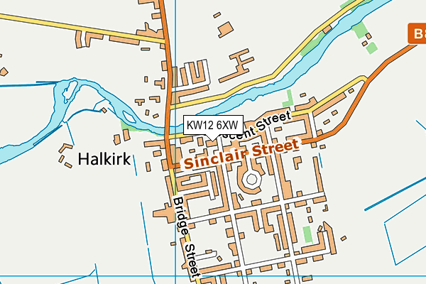 KW12 6XW map - OS VectorMap District (Ordnance Survey)