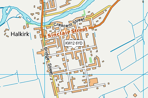 KW12 6YD map - OS VectorMap District (Ordnance Survey)