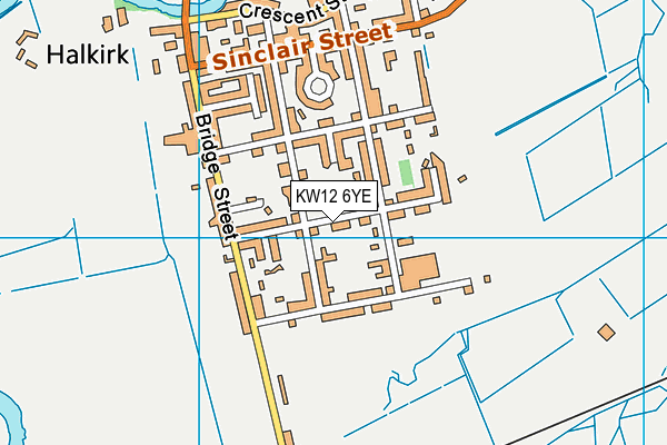 KW12 6YE map - OS VectorMap District (Ordnance Survey)