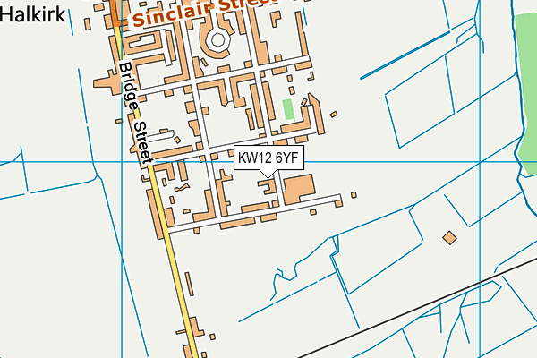 KW12 6YF map - OS VectorMap District (Ordnance Survey)