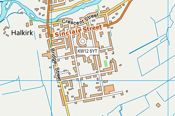 KW12 6YT map - OS VectorMap District (Ordnance Survey)