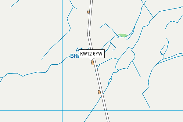 KW12 6YW map - OS VectorMap District (Ordnance Survey)
