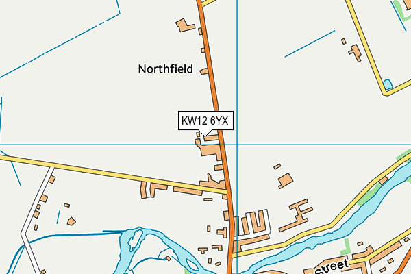 KW12 6YX map - OS VectorMap District (Ordnance Survey)