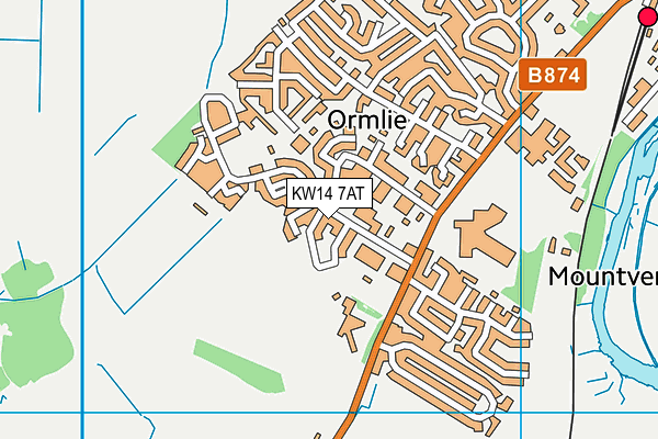 KW14 7AT map - OS VectorMap District (Ordnance Survey)