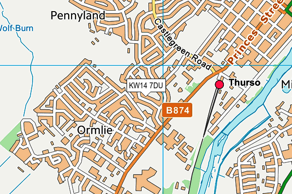 KW14 7DU map - OS VectorMap District (Ordnance Survey)