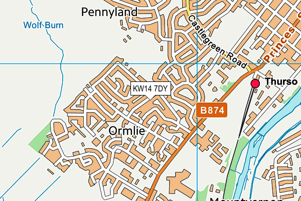 KW14 7DY map - OS VectorMap District (Ordnance Survey)