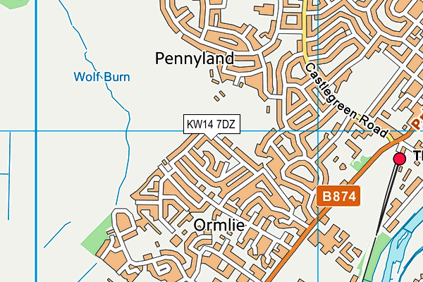 KW14 7DZ map - OS VectorMap District (Ordnance Survey)