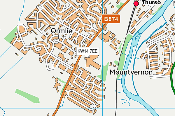 KW14 7EE map - OS VectorMap District (Ordnance Survey)