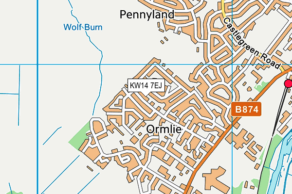 KW14 7EJ map - OS VectorMap District (Ordnance Survey)
