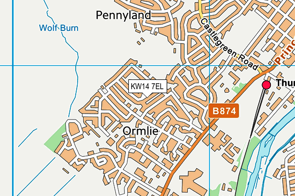 KW14 7EL map - OS VectorMap District (Ordnance Survey)