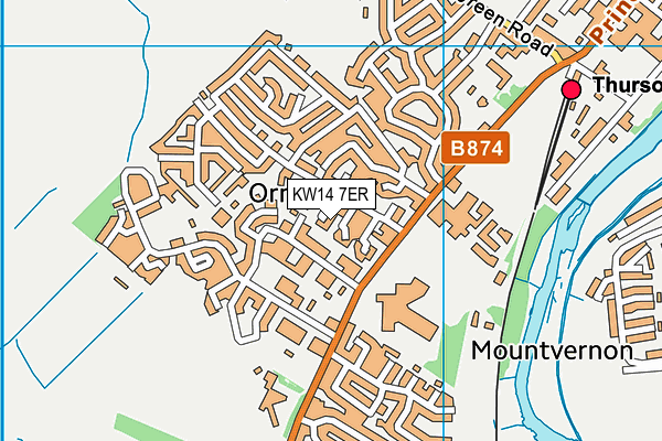 KW14 7ER map - OS VectorMap District (Ordnance Survey)