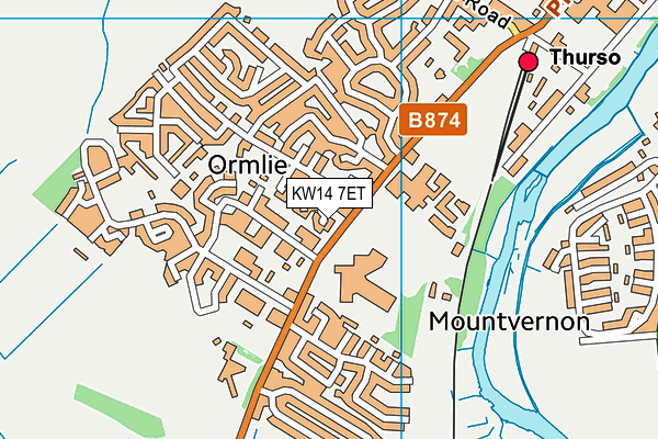 KW14 7ET map - OS VectorMap District (Ordnance Survey)