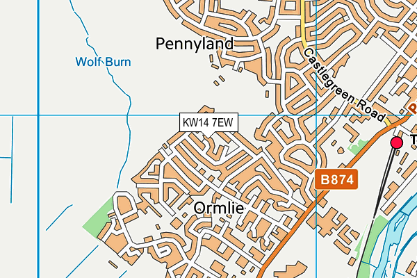 KW14 7EW map - OS VectorMap District (Ordnance Survey)