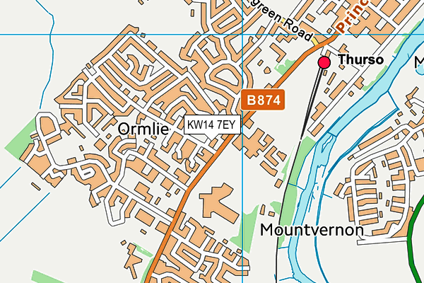 KW14 7EY map - OS VectorMap District (Ordnance Survey)