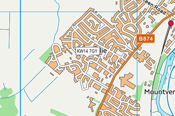 KW14 7GY map - OS VectorMap District (Ordnance Survey)