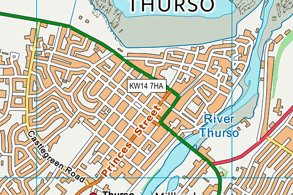 KW14 7HA map - OS VectorMap District (Ordnance Survey)