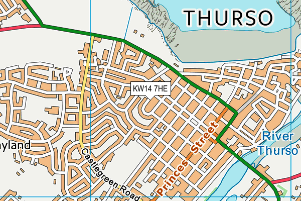 KW14 7HE map - OS VectorMap District (Ordnance Survey)