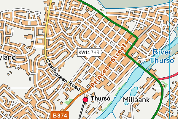 KW14 7HR map - OS VectorMap District (Ordnance Survey)