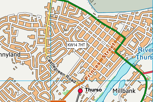 KW14 7HT map - OS VectorMap District (Ordnance Survey)