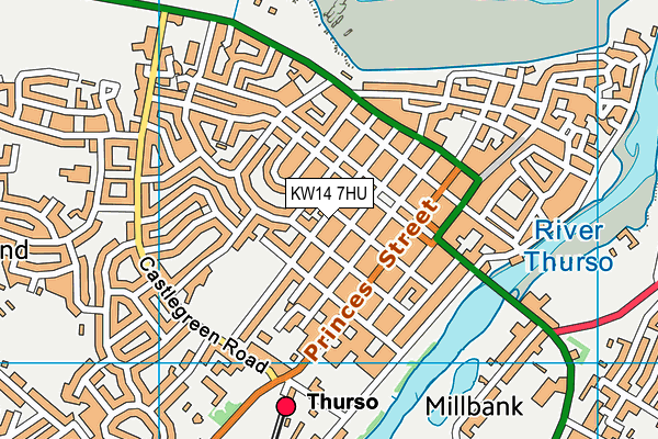KW14 7HU map - OS VectorMap District (Ordnance Survey)