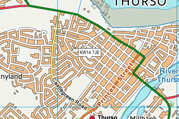 KW14 7JE map - OS VectorMap District (Ordnance Survey)