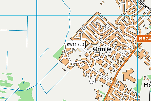 KW14 7LD map - OS VectorMap District (Ordnance Survey)