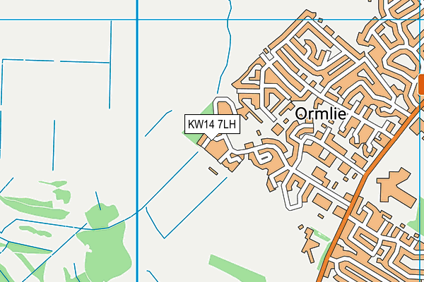 KW14 7LH map - OS VectorMap District (Ordnance Survey)