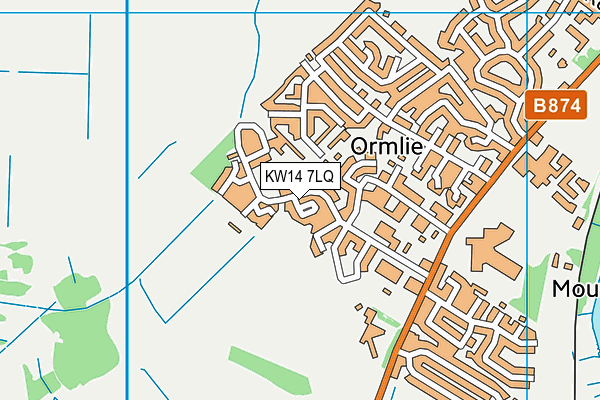 KW14 7LQ map - OS VectorMap District (Ordnance Survey)