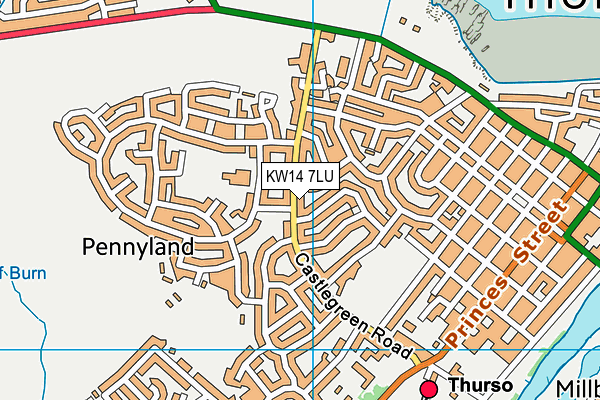 KW14 7LU map - OS VectorMap District (Ordnance Survey)