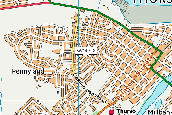 KW14 7LX map - OS VectorMap District (Ordnance Survey)