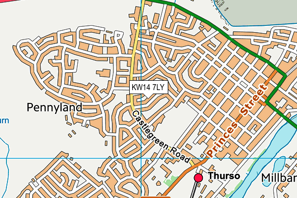KW14 7LY map - OS VectorMap District (Ordnance Survey)