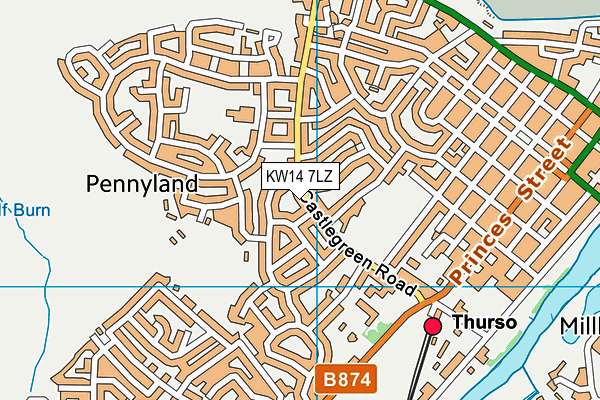 KW14 7LZ map - OS VectorMap District (Ordnance Survey)
