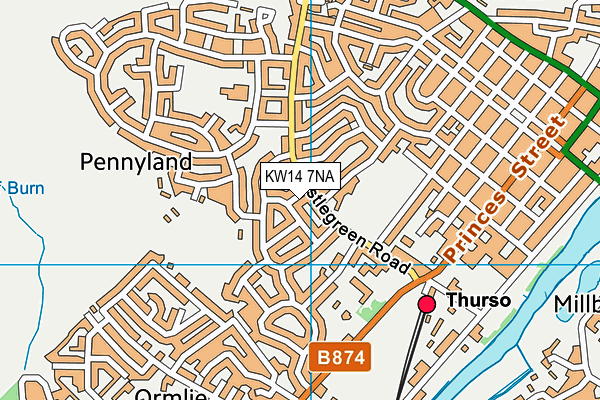 KW14 7NA map - OS VectorMap District (Ordnance Survey)
