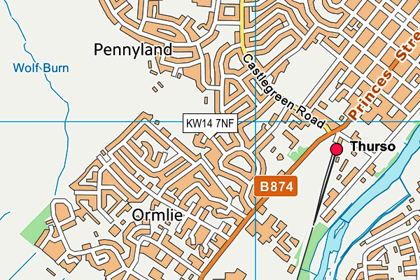 KW14 7NF map - OS VectorMap District (Ordnance Survey)
