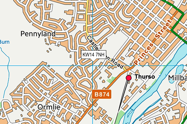 KW14 7NH map - OS VectorMap District (Ordnance Survey)