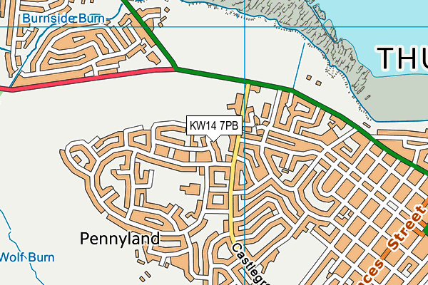 KW14 7PB map - OS VectorMap District (Ordnance Survey)
