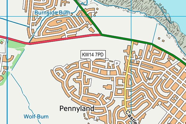 KW14 7PD map - OS VectorMap District (Ordnance Survey)