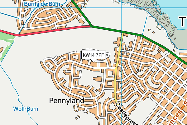 KW14 7PF map - OS VectorMap District (Ordnance Survey)