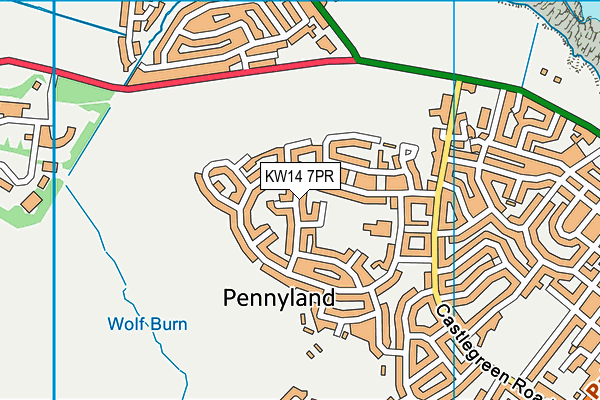 KW14 7PR map - OS VectorMap District (Ordnance Survey)