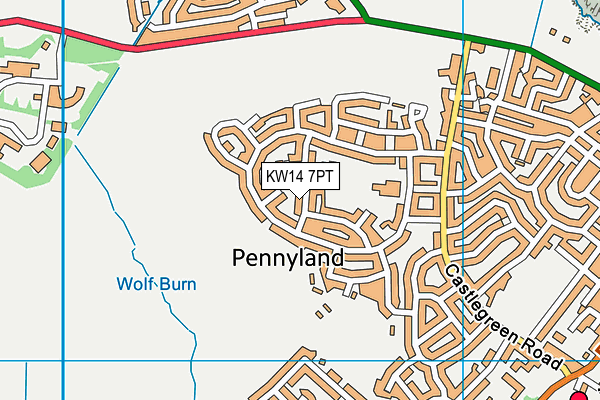 KW14 7PT map - OS VectorMap District (Ordnance Survey)