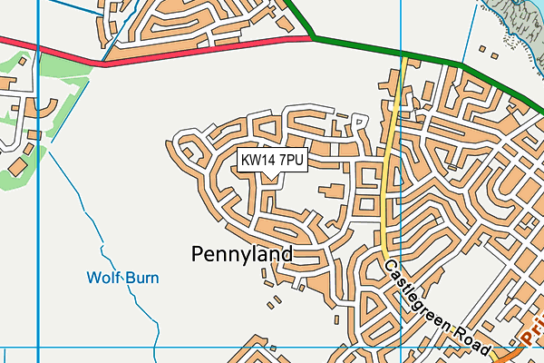 KW14 7PU map - OS VectorMap District (Ordnance Survey)