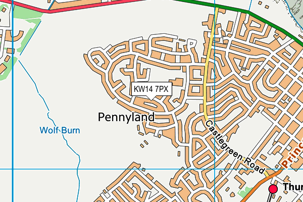 KW14 7PX map - OS VectorMap District (Ordnance Survey)