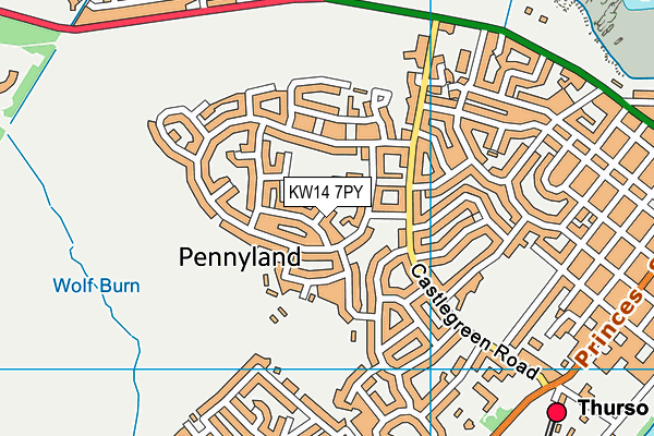 KW14 7PY map - OS VectorMap District (Ordnance Survey)