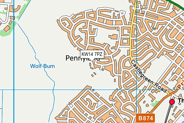 KW14 7PZ map - OS VectorMap District (Ordnance Survey)