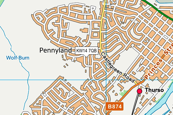 KW14 7QB map - OS VectorMap District (Ordnance Survey)