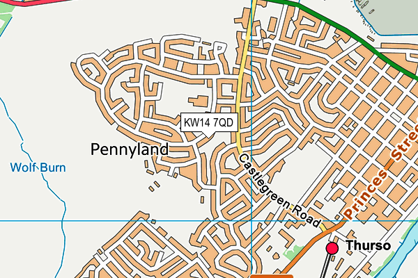 KW14 7QD map - OS VectorMap District (Ordnance Survey)
