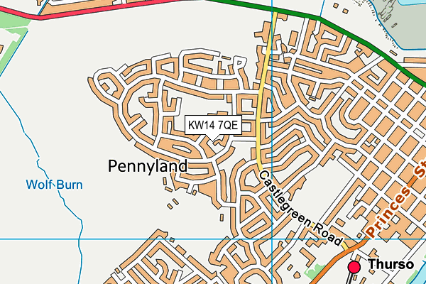 KW14 7QE map - OS VectorMap District (Ordnance Survey)
